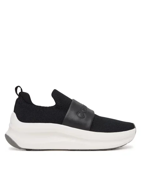 Сникърси Calvin Klein Chunky Run Slipon Knit Logo Tape черен