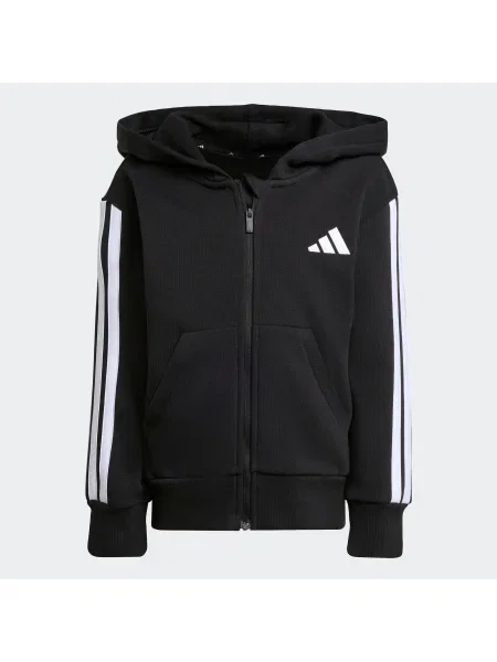 ADIDAS SPORTSWEAR Sportovní mikina ESSENTIALS FULL ZIP černá bílá