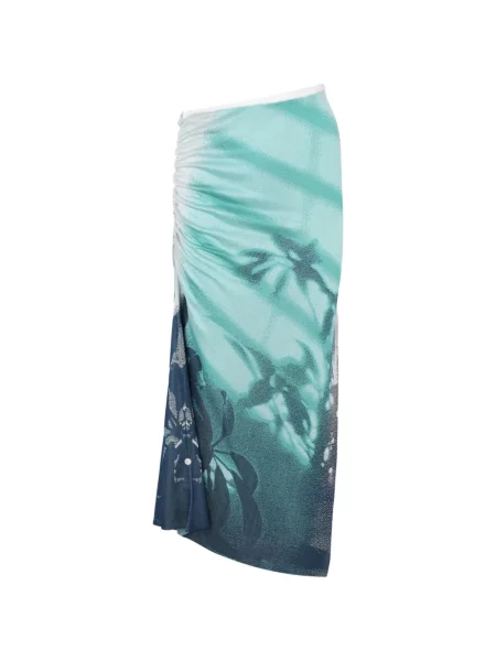 Fustă midi Ph5 cu volane verde