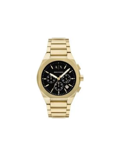 ARMANI EXCHANGE Analogové hodinky zlatá / černá bílá