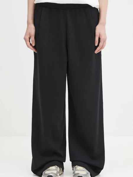 Pangaia pantaloni de trening DNA Double Jersey Pleated Trousers cu imprimeu negru