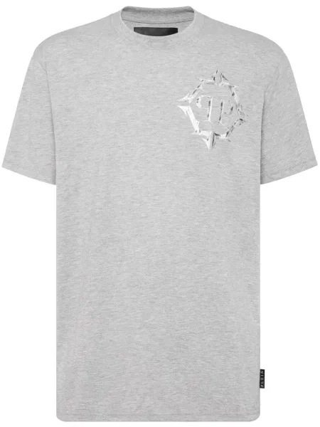Tricou Philipp Plein cu imagine gri