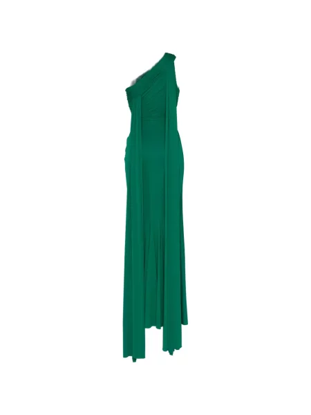 Rochie Herve L. Leroux asimetrică verde