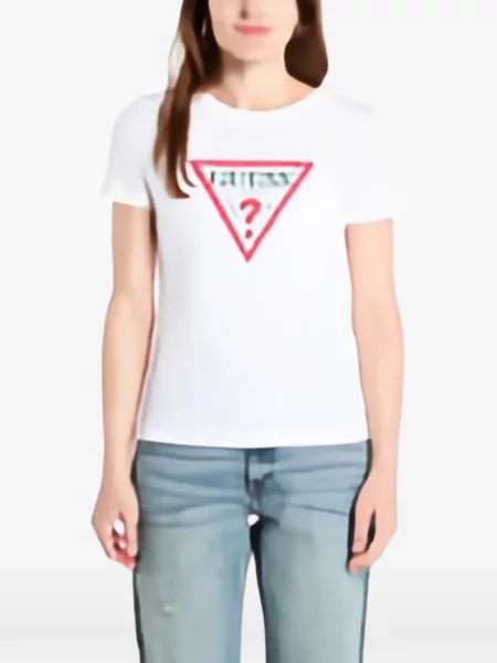 Tricou Guess cu imagine alb