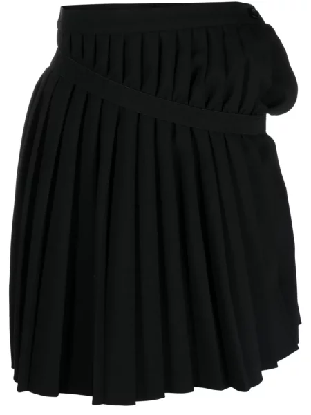 Fusta plisata Mm6 Maison Margiela plisată negru