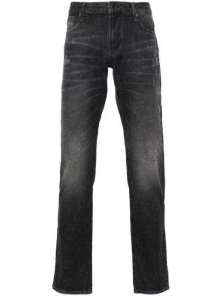 Blugi Emporio Armani zdrențuiți negru