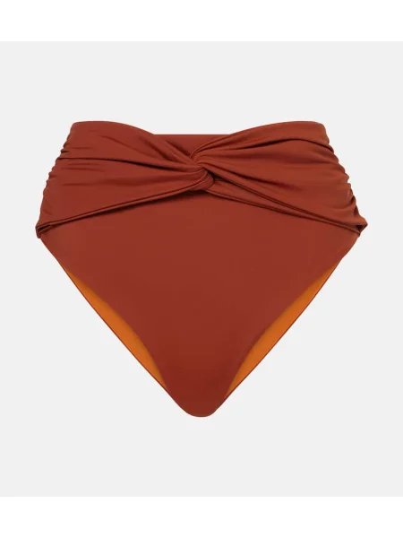 Bikini Johanna Ortiz z visokim pasom rjava