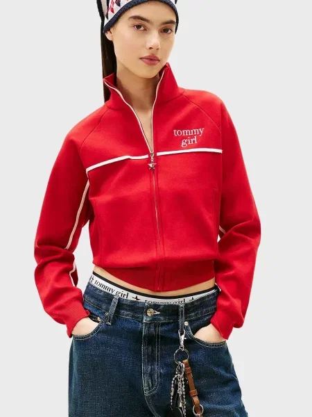 Трикотажна спортивна кофта Tommy Jeans червона