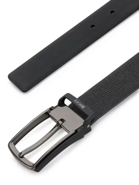 Kožený oboustranný pásek Boggi Milano černý