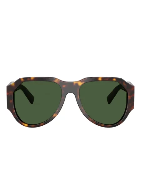 Ochelari de soare Dolce & Gabbana Eyewear cu imprimeu geometric maro