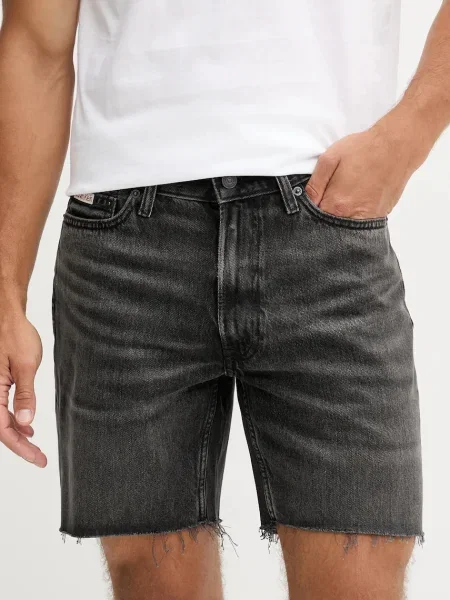 Дънков къс панталон Calvin Klein Jeans мъжки черно