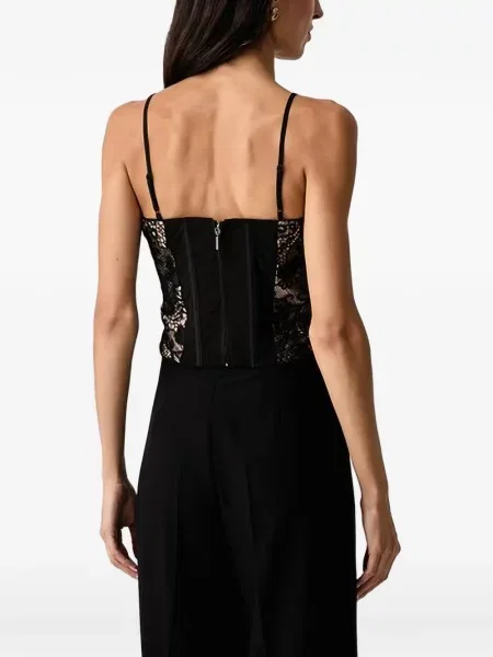 Top Guess din dantelă negru