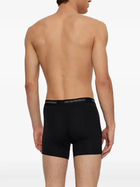 Bokserki Emporio Armani z logo czarne