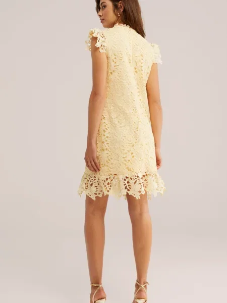 WE Fashion Rochie de cocktail galben