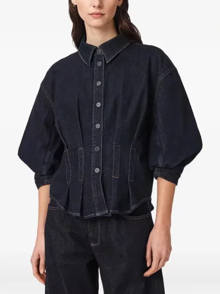 Cămașă de blugi Allsaints albastru
