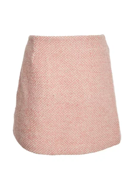 Fusta mini Maje din tweed roz
