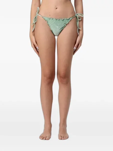 Bikini Mc2 Saint Barth cu volane cu legături verde