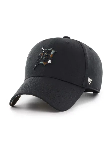 Шапка с козирка 47 brand MLB Detroit Tigers с апликация черно