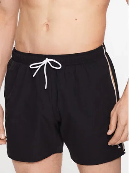 BOSS Plavecké šortky Iconic černá bílá