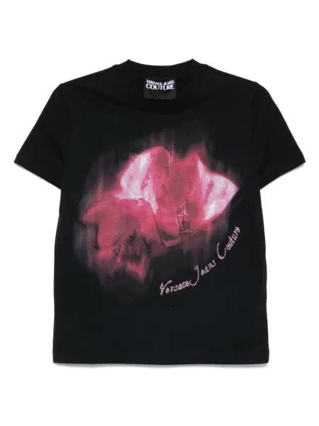 Tricou Versace Jeans Couture cu imagine negru
