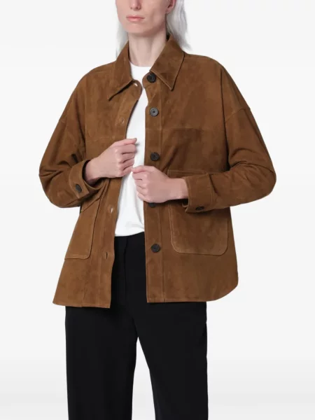 Top Arma din piele de căprioară maro