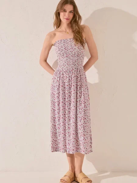 Рокля women'secret лилаво среднодълга разкроена виолетово