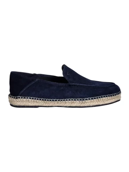 Espadryle Guess skórzane niebieskie