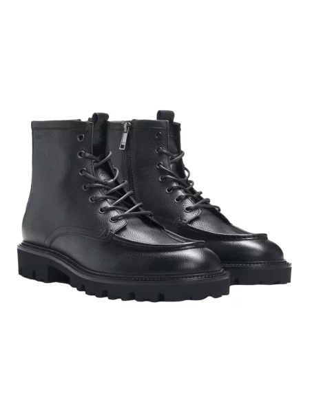 Botki Hugo Boss skórzane czarne