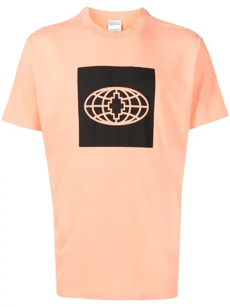 Tricou Marcelo Burlon County Of Milan cu imagine portocaliu