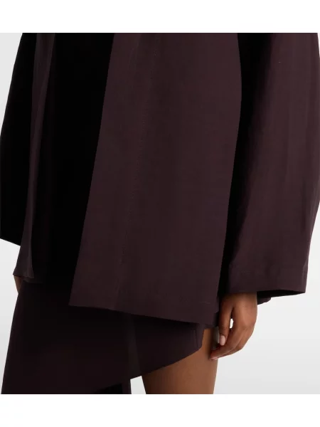 Geacă Alaïa din poplin maro