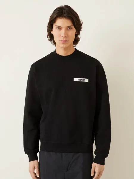 Jacquemus Mikina Le Sweatshirt Gros Grain černá