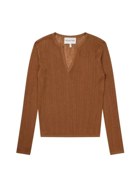 Sweter Munthe brązowy