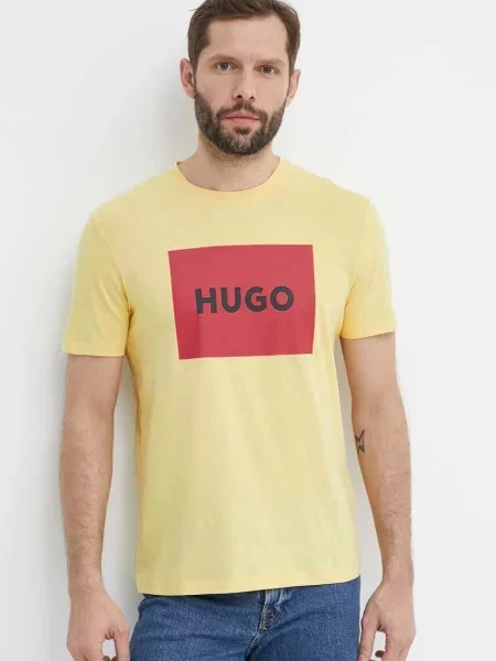HUGO kratka majica rumena