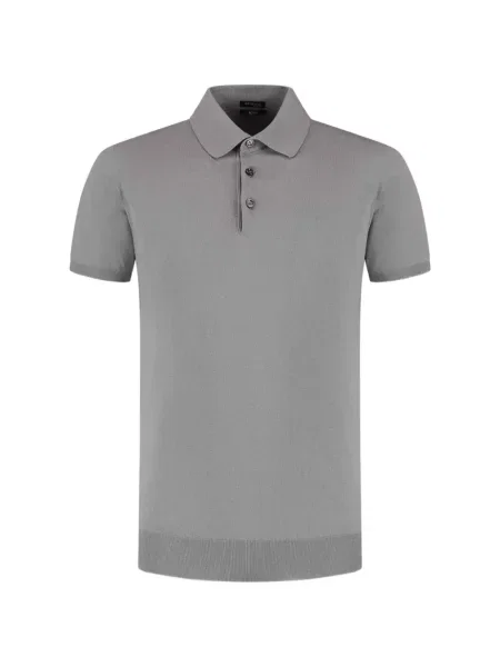 Polo Kiton cu nervuri gri