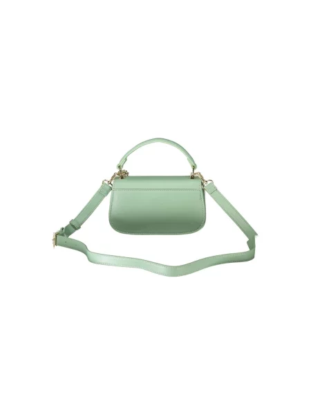 Lniana torebka Valentino Bags zielona
