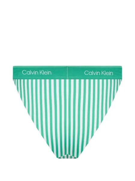 Bikini Calvin Klein Jeans cu dungi verde