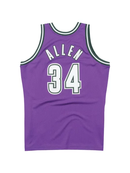 Cămașă Mitchell & Ness din jerseu violet