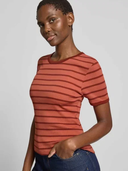 T-shirt z okrągłym dekoltem model RILA' Drykorn