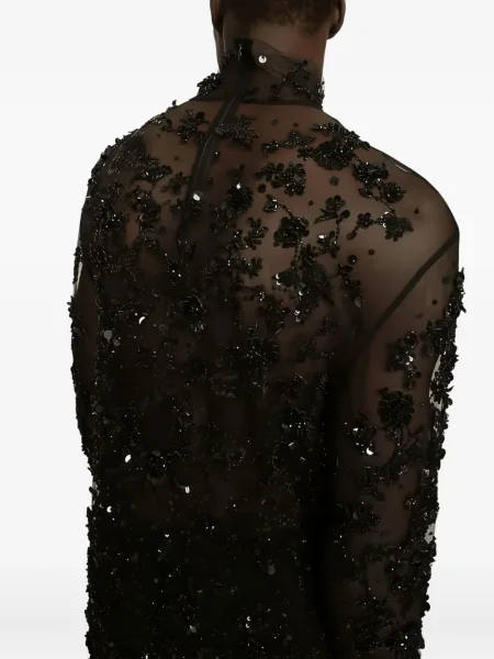 Риза Dolce & Gabbana от тюл черно