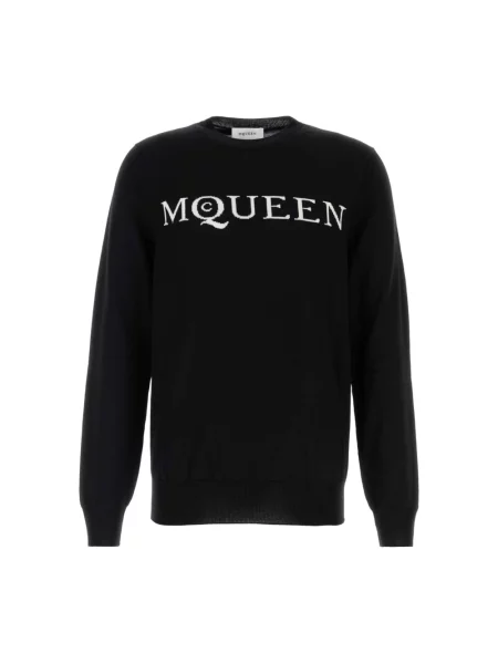 Dzianinowa bluza Alexander Mcqueen czarna