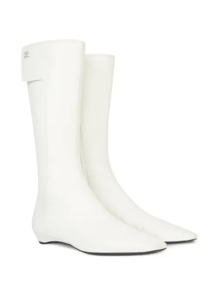 Botine Courreges fără toc alb