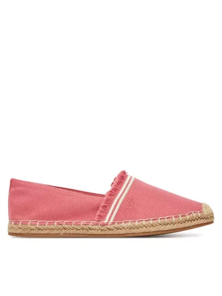 Tommy Hilfiger Espadrile Fringe Canvas Closed Espadrille ružičasta