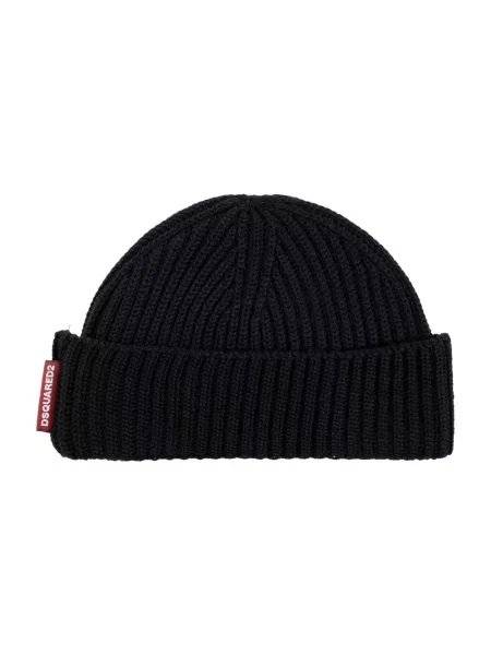 Czapka Dsquared2 wełniana czarna