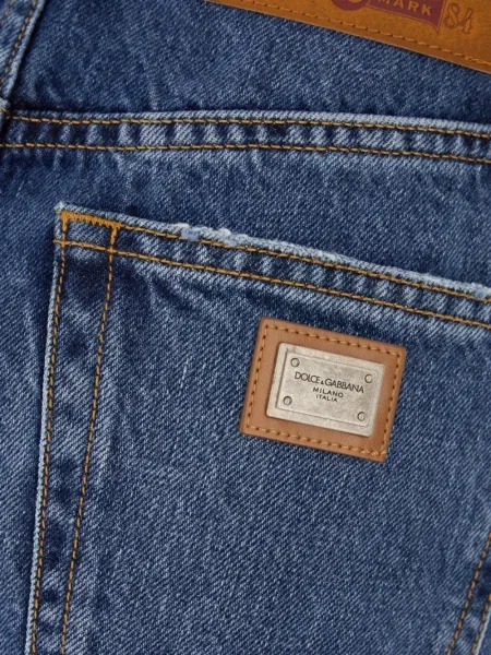 Fustă din denim Dolce & Gabbana albastru