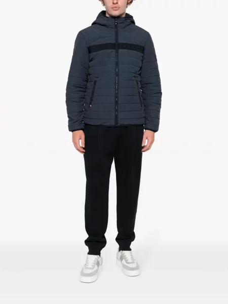Siuvinėtas striukė Tommy Hilfiger su gobtuvu mėlyna