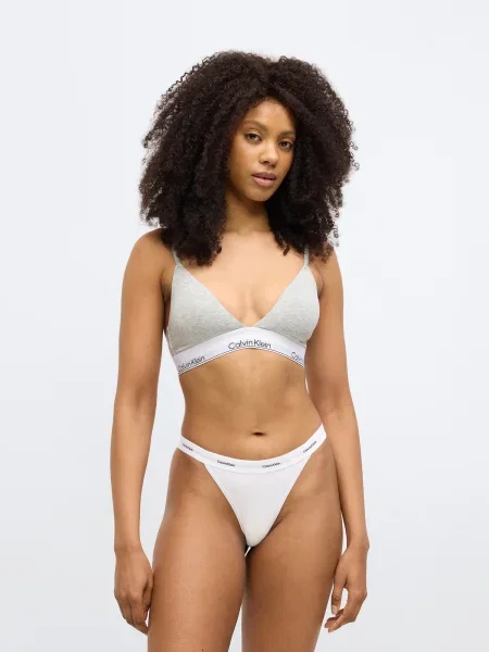 Calvin Klein Underwear tangá dámske s elastanom sivá