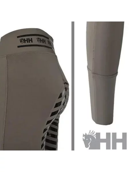 Legginsy jeździeckie z pełną przyczepnością Hispano Hipica Noa Adhesion szare