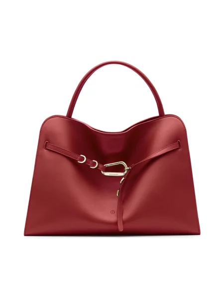 Torebka skórzana Francesco Biasia czerwona