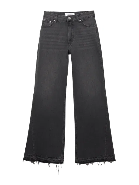 Pull&Bear Kavbojke denim črn