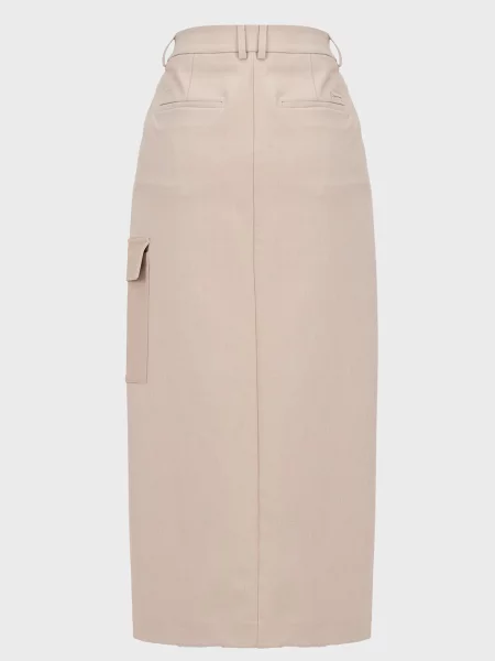 Повсякденна джинсова спідниця Calvin Klein Jeans бежева